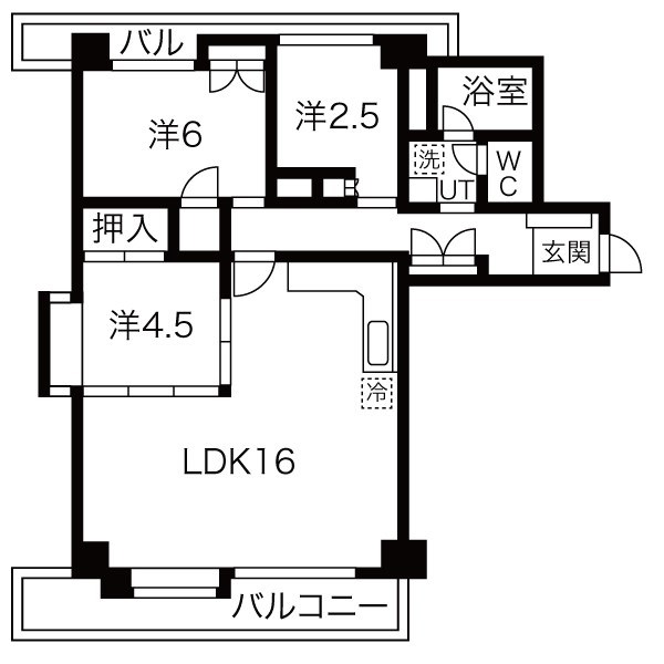 【仙鳳苑マンションの間取り】