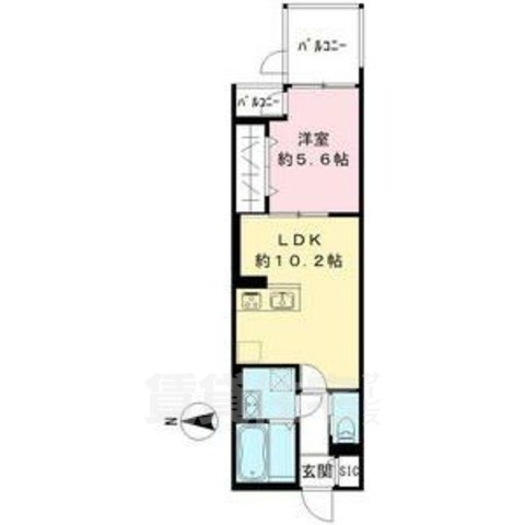 【仮称)新丸太町ハイツの間取り】