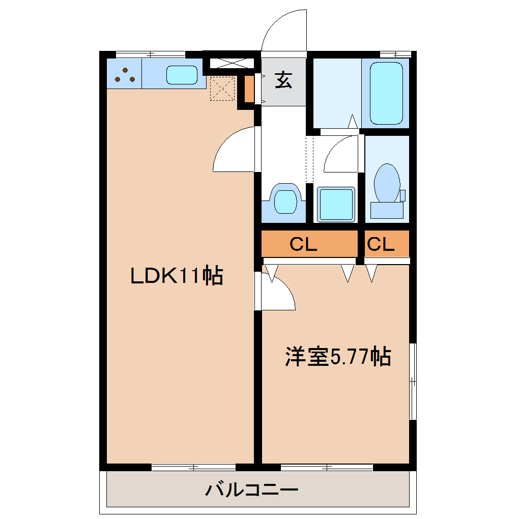 湘南ハイツＢ棟の間取り