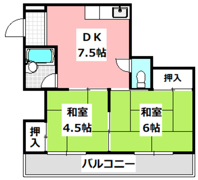 摂津市正雀本町のマンションの間取り