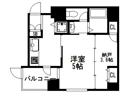 京都市南区唐橋川久保町のマンションの間取り