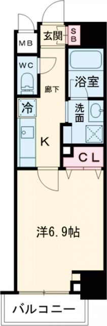 【墨田区江東橋のマンションの間取り】