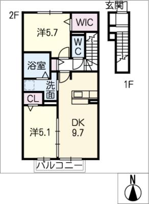 バンブースカイ　Ａの間取り