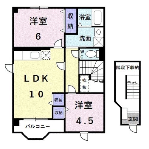 和泉市小田町のアパートの間取り