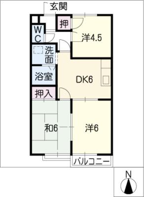 ビューハイツ有松Ａ棟の間取り