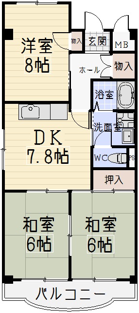 サンメゾン小牧の間取り