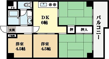 クレセント宇治の間取り