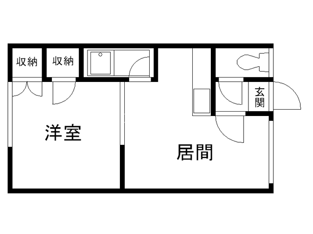 新富１１ハイツの間取り