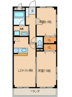 名古屋市千種区南明町のマンションの間取り