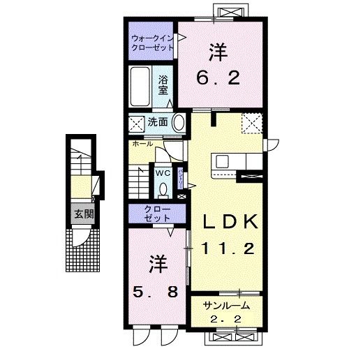 スタジオ　パコの間取り