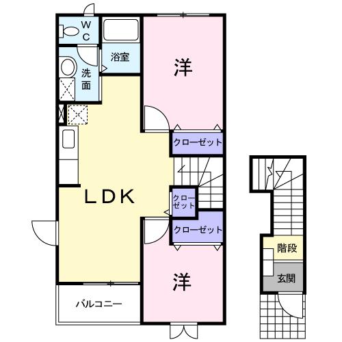 オレンジ・ペコ　IIの間取り