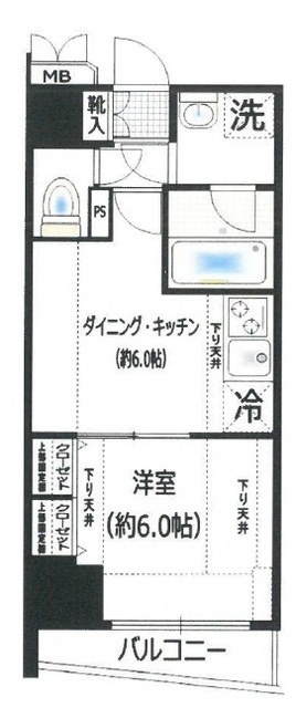 エステムプラザ市谷外濠公園の間取り