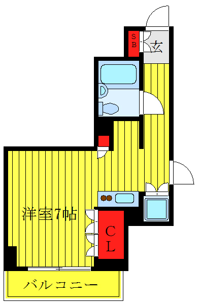 板橋区板橋のマンションの間取り