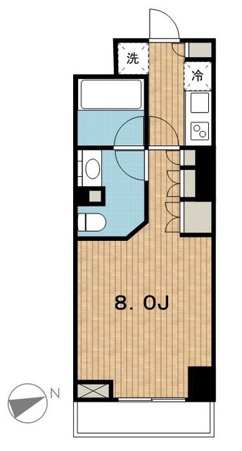 港区新橋のマンションの間取り