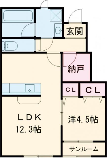 岩出市清水のアパートの間取り