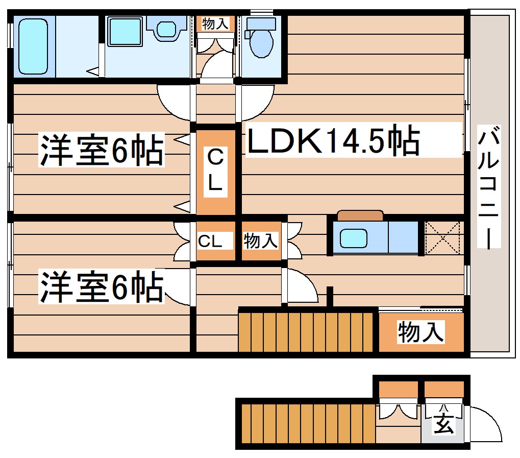 アヴァンセタウンAの間取り