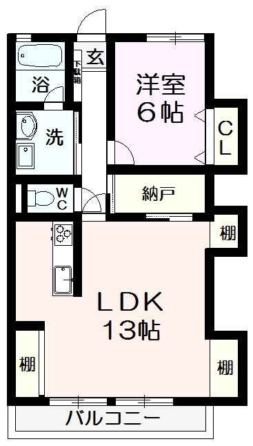 メゾンドゥ南海の間取り