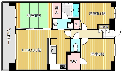 エスリード野洲の間取り