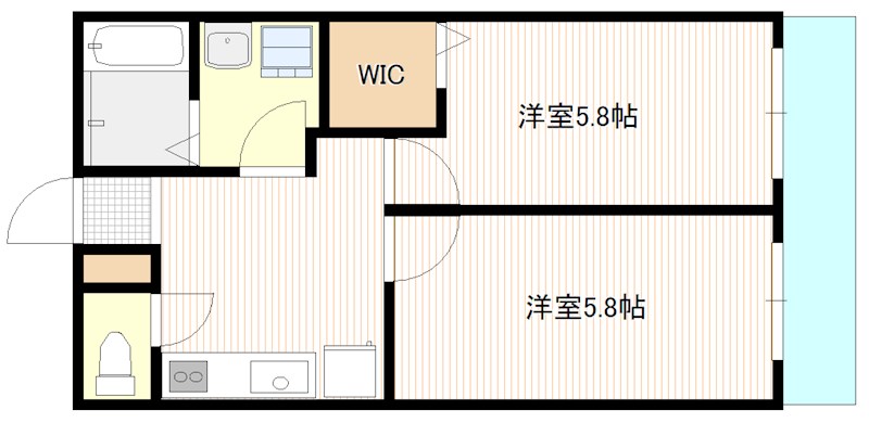 メゾンドルポ吉見園の間取り