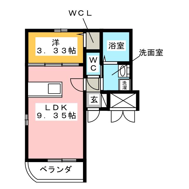 コンフォール若園の間取り