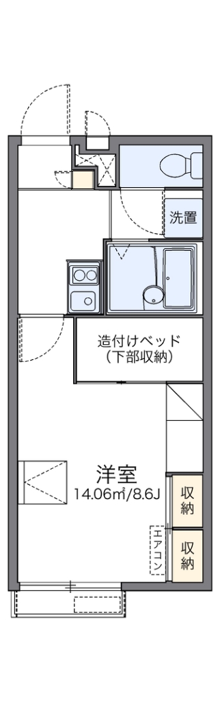 レオパレスひまわりの間取り