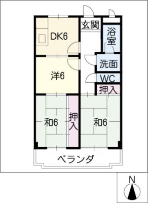 太陽ハイツの間取り