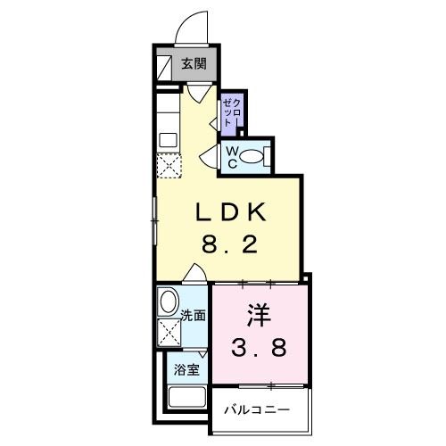 堺市堺区楠町のアパートの間取り