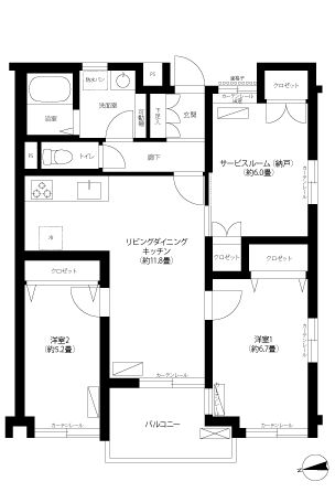 杉並区高円寺南のマンションの間取り