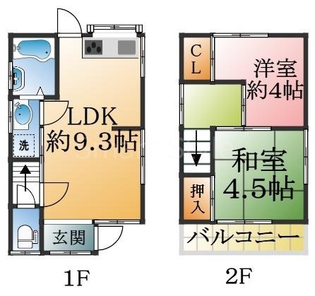 【塩屋町6丁目貸家の間取り】