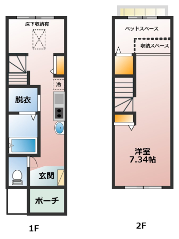 安城市小川町のアパートの間取り