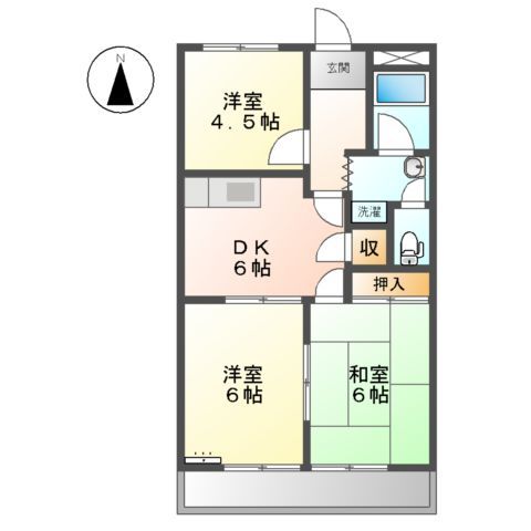 知多郡東浦町大字藤江のアパートの間取り