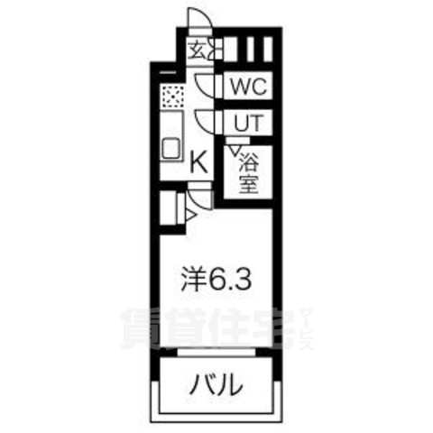 名古屋市昭和区福江のマンションの間取り