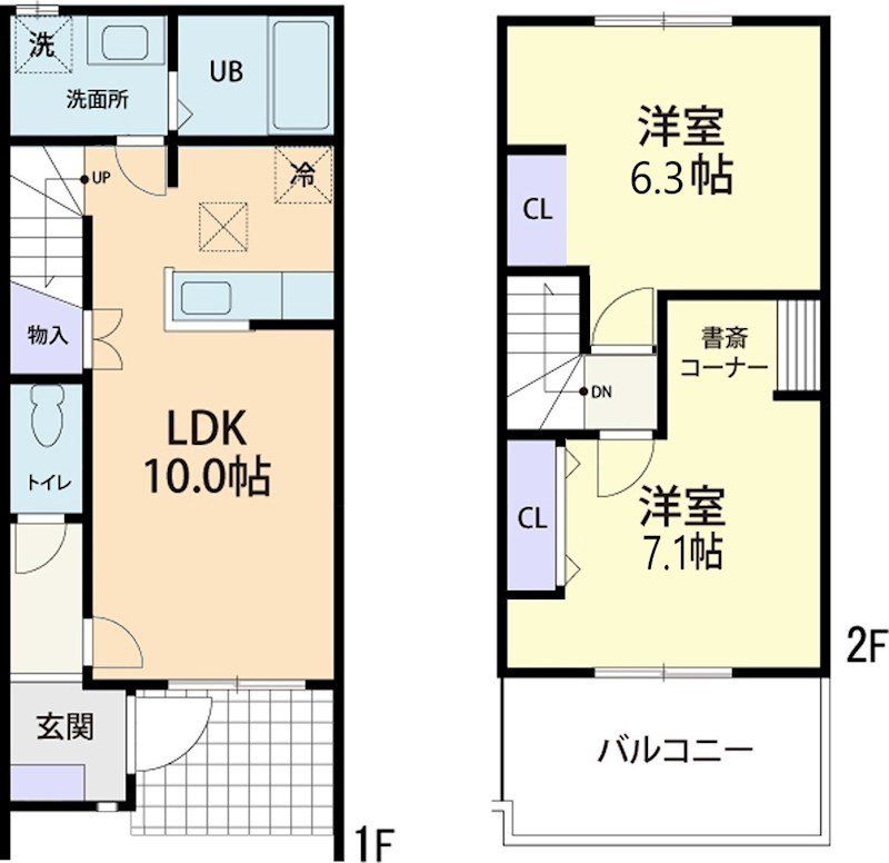 【筑西市村田のアパートの間取り】