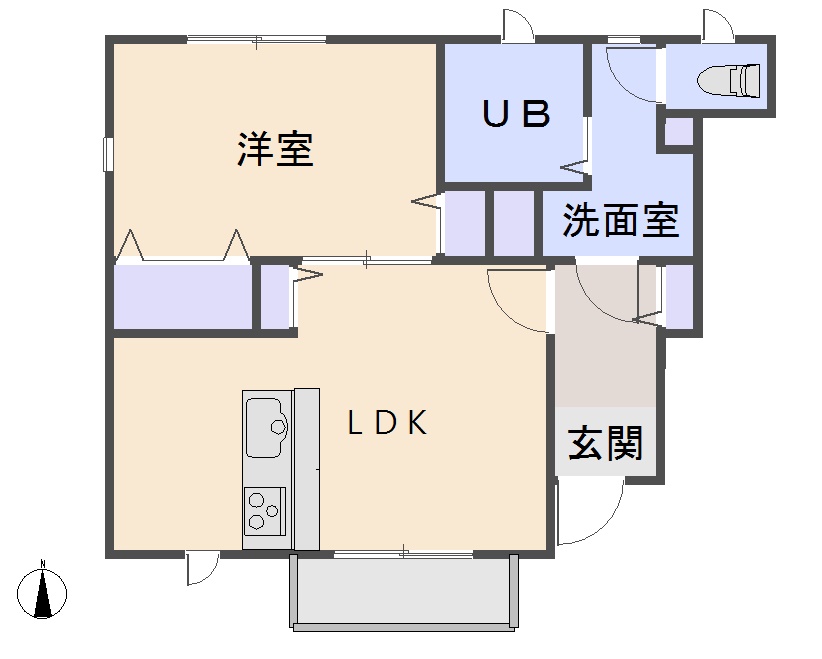 グランドルーB棟の間取り