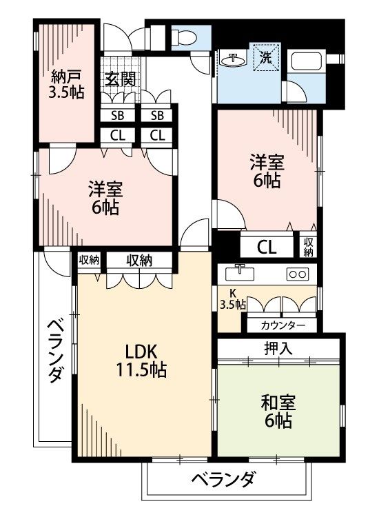 【リュミエ新所沢IIの間取り】