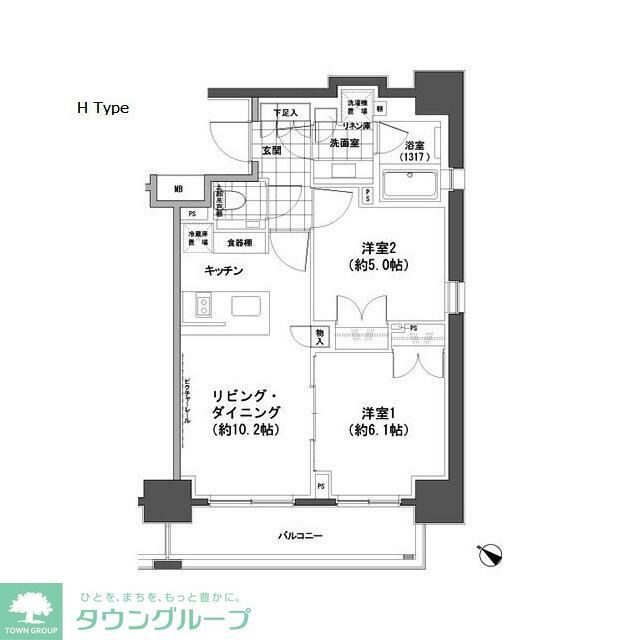 パークハビオ人形町の間取り