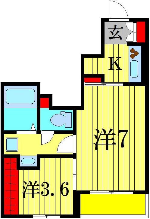 葛飾区堀切のアパートの間取り