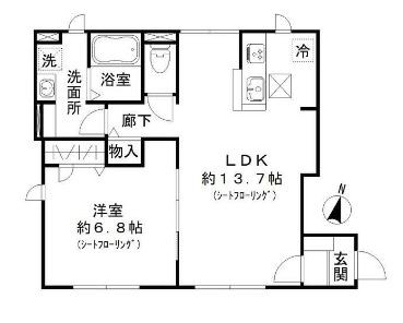 大田区田園調布のアパートの間取り