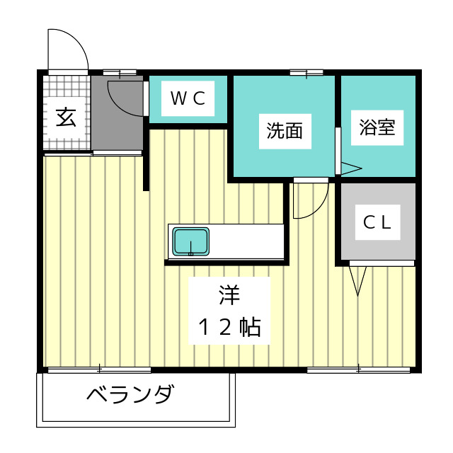 コーポなかやまの間取り