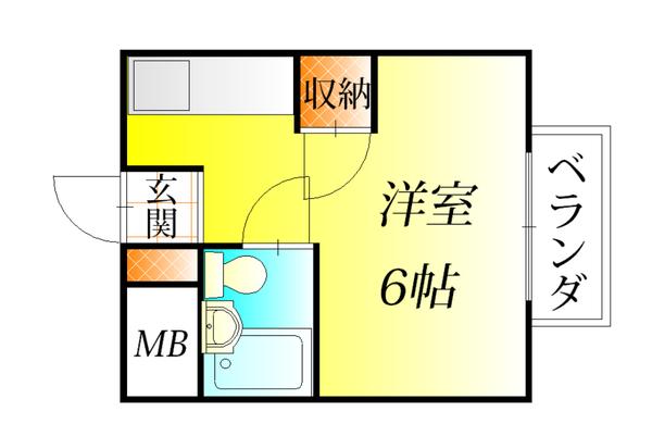 藤井寺市北岡のマンションの間取り