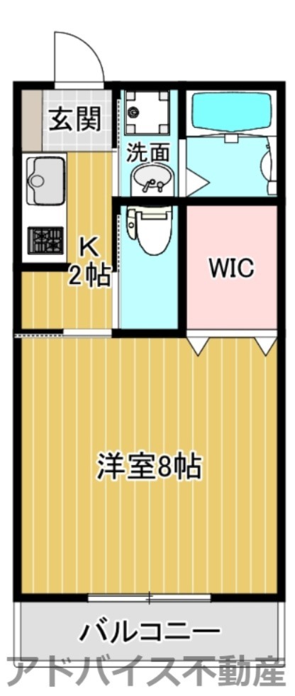 大川市大字榎津のアパートの間取り