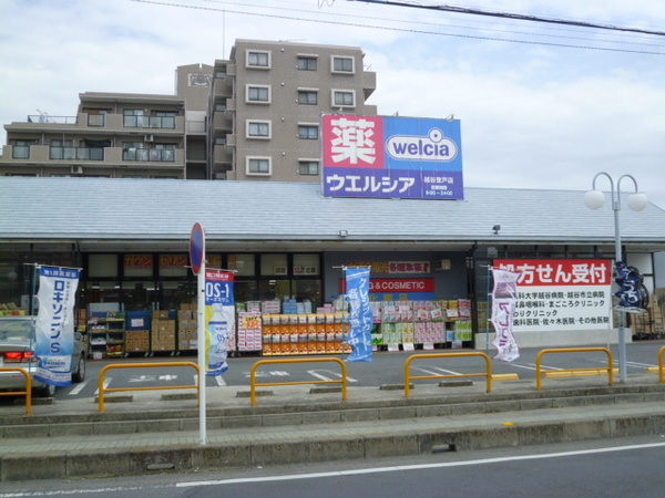 ドラックストア　ウエルシア越谷登戸店（ドラッグストア）まで491m