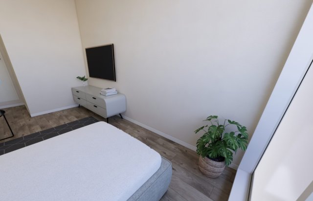 居室・リビング　完成パース　室内モデルルーム加工