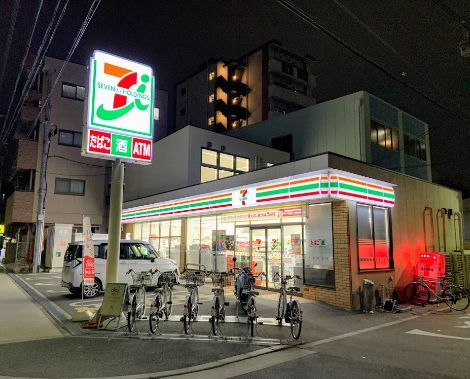 コンビニ　セブン-イレブン 大阪大淀中店（コンビニ）まで166m