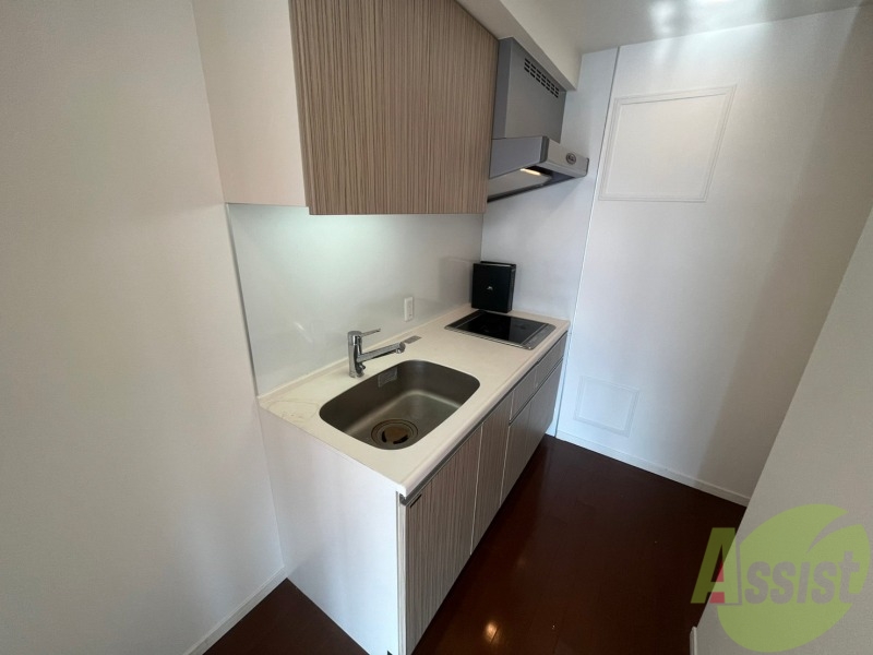 キッチン　システムキッチン。グリル付きでお魚も焼けますね。