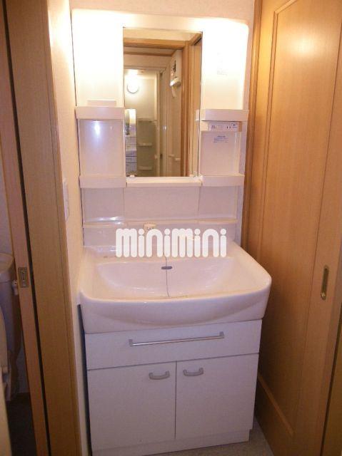 洗面設備　朝には欠かせないシャンプードレッサー付き。