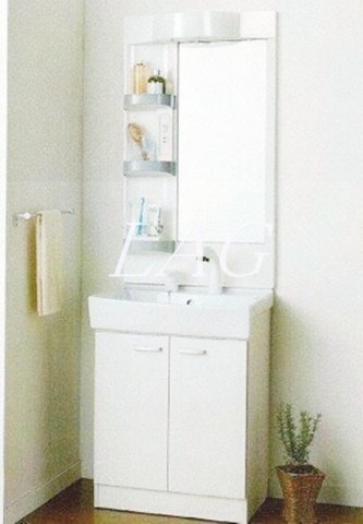 洗面設備　独立洗面台です。（同仕様設備）