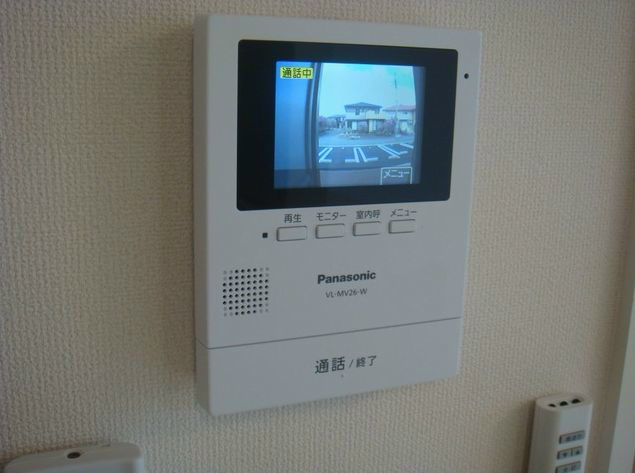 セキュリティ　来訪者を確認できます。