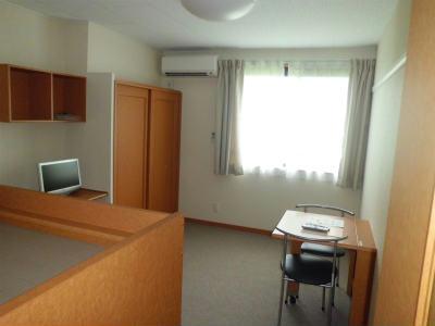 居室・リビング　グレーのカーペット敷きの居室。