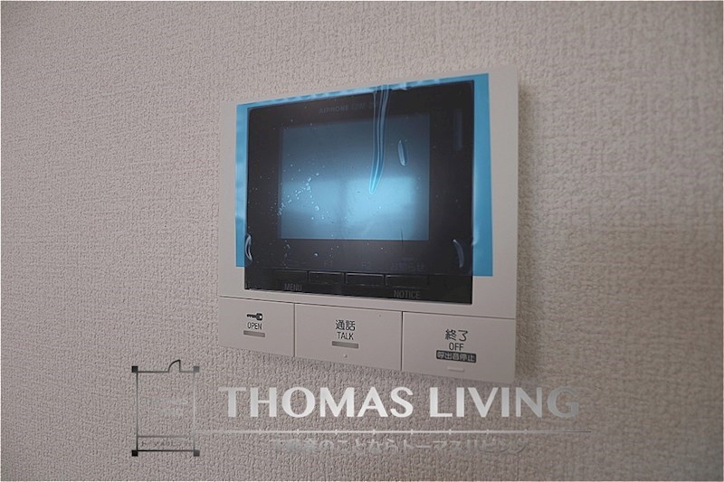 セキュリティ　モニター付きインターフォン。